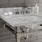 Kingston Brass KVPB30MSQ6 30-Inch Carrara Marble Console Sink, Marble White/Polished Nickel KVPB30MSQ6 - alternate 5